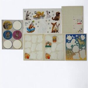 Lot 6 Incomplete Sticker Sheets Vintage & New Disney Hallmark Peanuts Lenticular